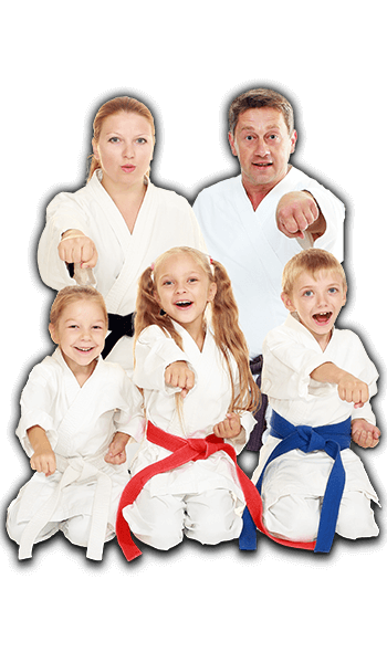 Martial Arts Lessons for Families in Fort Dodge IA - Sitting Group Family Banner