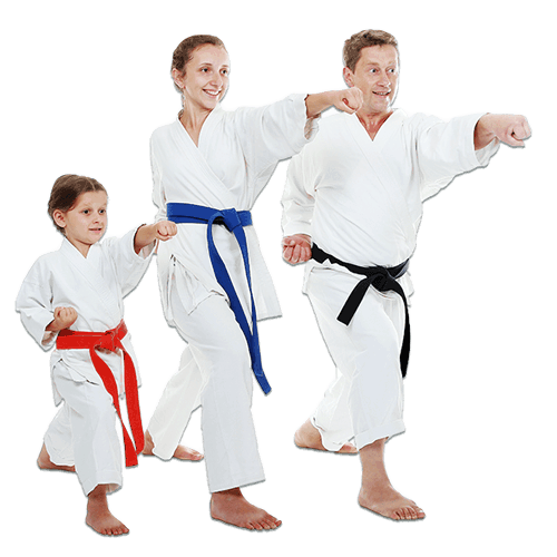 Martial Arts Lessons for Families in Fort Dodge IA - Man and Daughters Family Punching Together